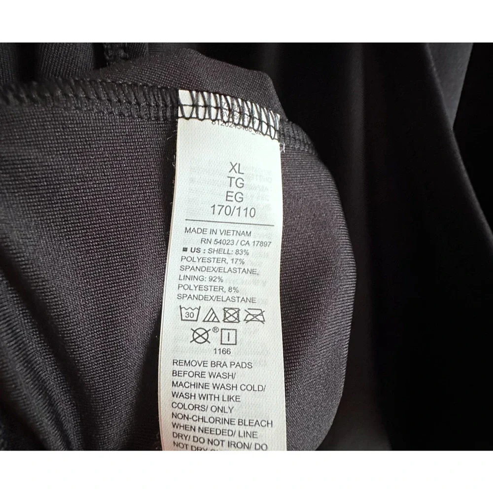 Old Navy Women's XL Black High Neck Racerback Snap Front One Piece Swimsuit NWT